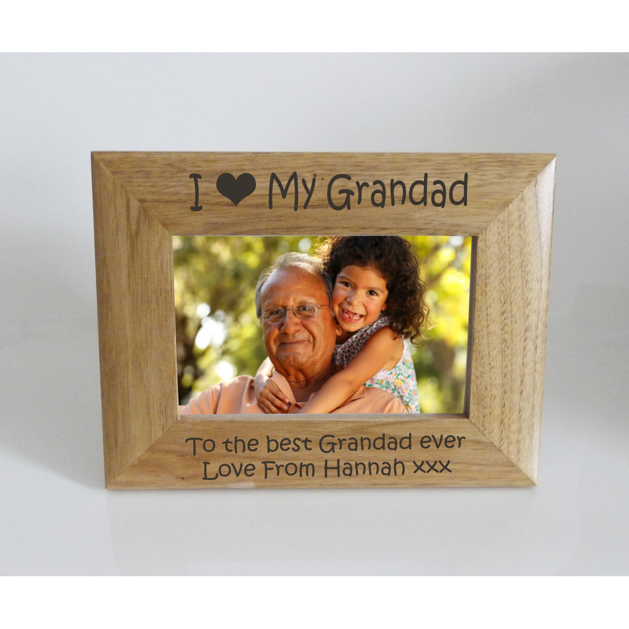 I Heart Love My Photo Frame Free Engraving