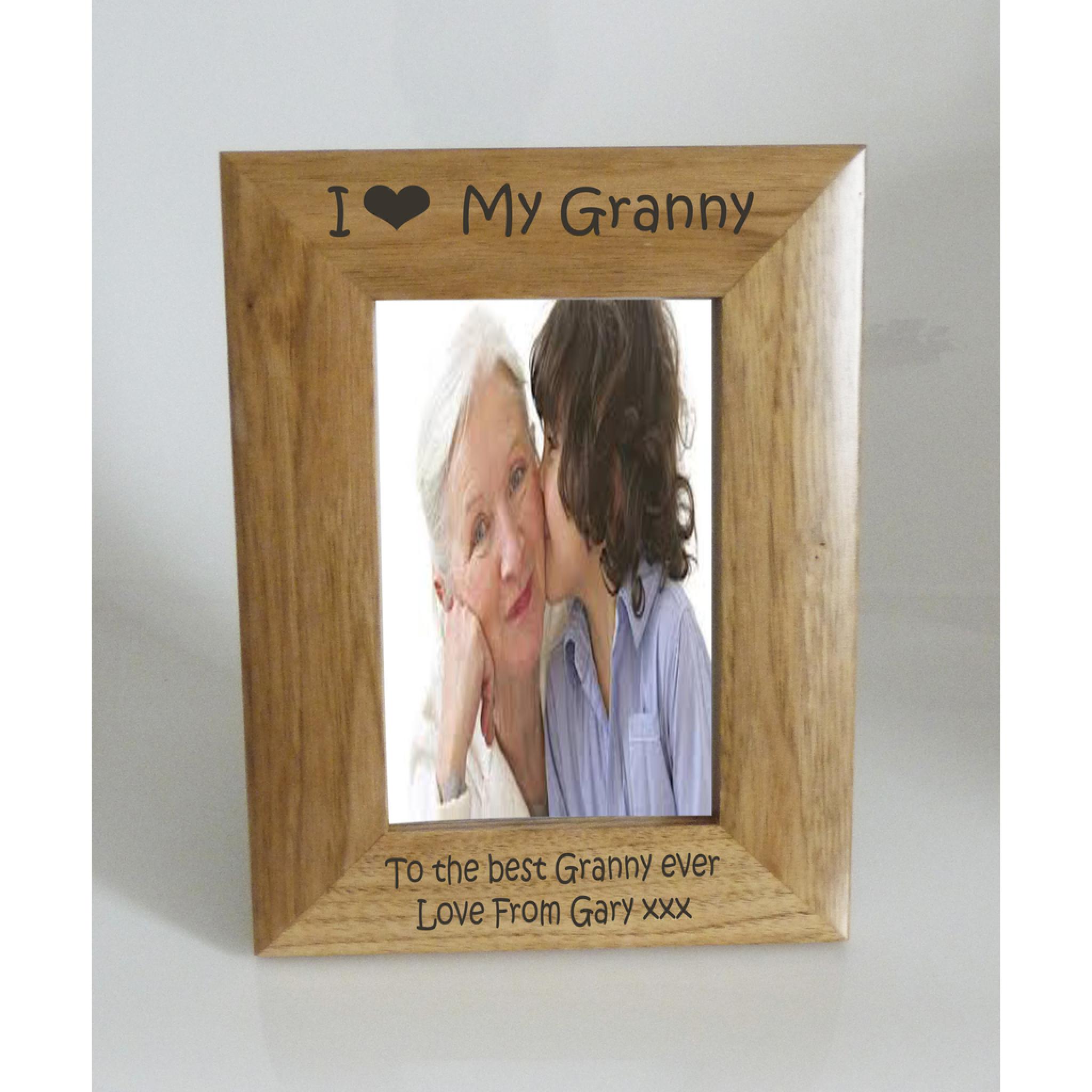 I Heart Love My Photo Frame Free Engraving