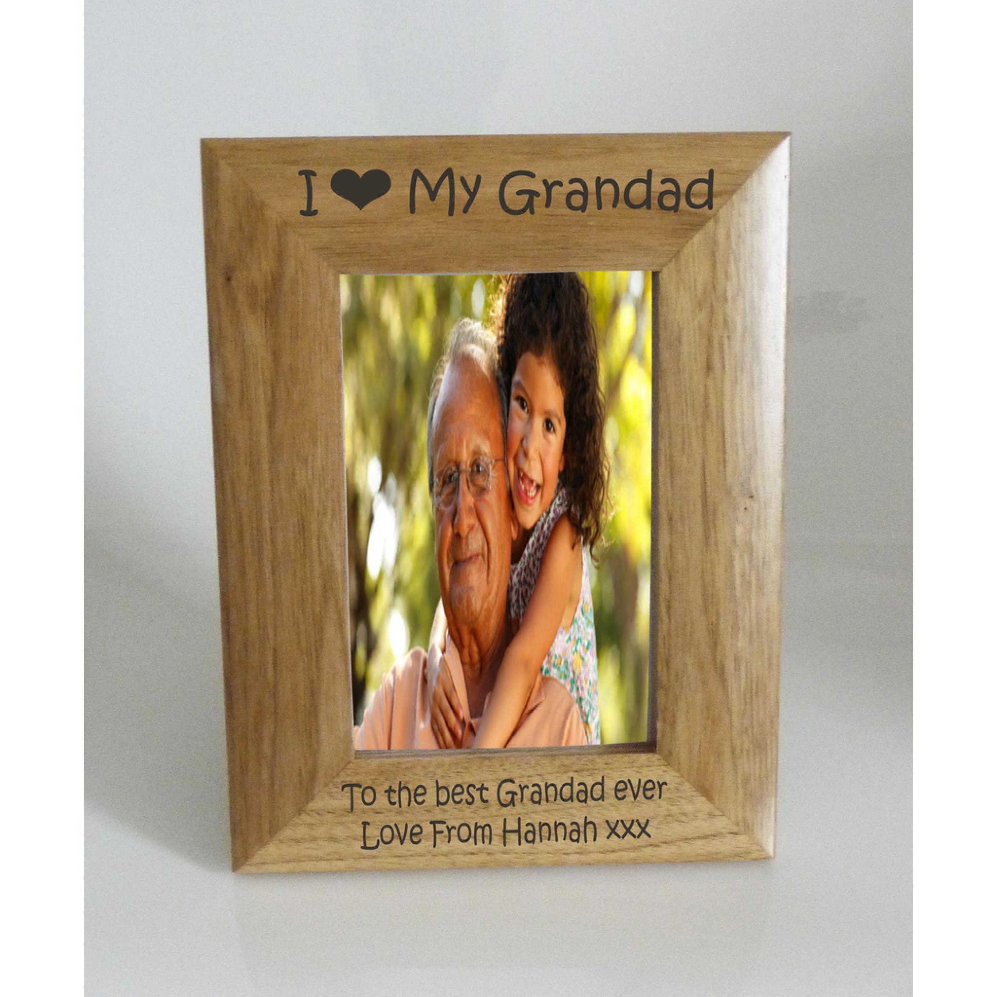 I Heart Love My Photo Frame Free Engraving