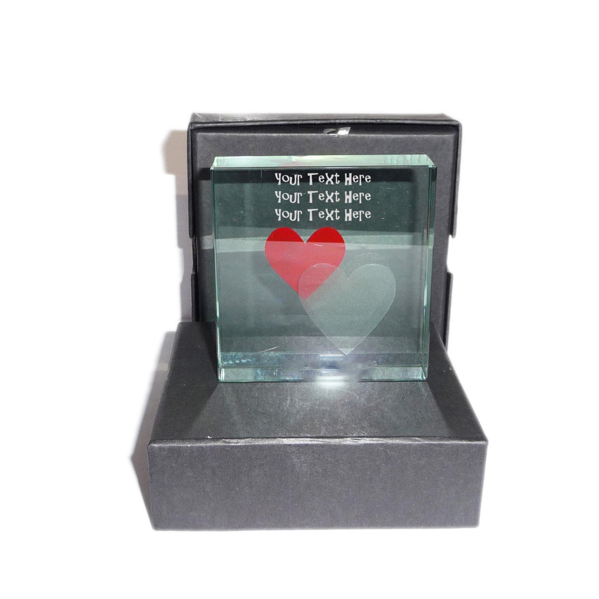 Glass block, engraved, trinkets, keyrings, ladies giftware