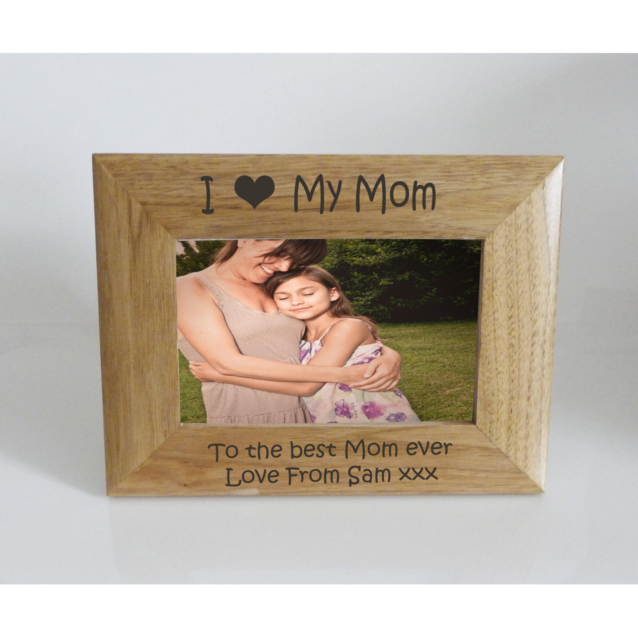 I Heart Love My Photo Frame Free Engraving Mom Photo Frame 6 X 4 I Heart Love My Free Engraving