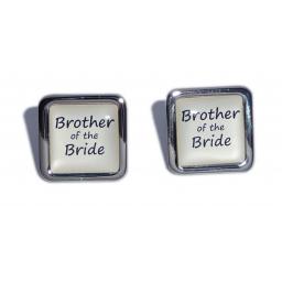 Brother of the Bride Ivory Square Wedding Cufflinks