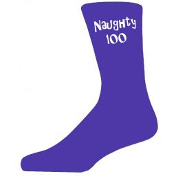 Quality Purple Naughty 100 Age Socks, Lovely Birthday Gift Great Novelty Socks for that Special Birthday Celebration