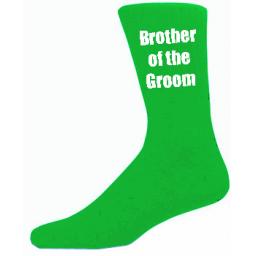 Green Mens Wedding Socks - High Quality Brother of the Groom Green Socks (Adult 6-12)
