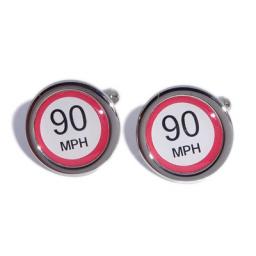 90 MPH Speed Sign cufflinks