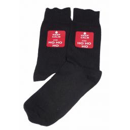 Keep Calm & Ho Ho Ho - Perfect for Christmas/Secret Santa, Great Novelty Socks Luxury Cotton Novelty Socks Adult size UK 6-12 Euro 39-49