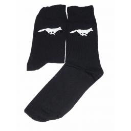 White Running Fox Socks, Great Novelty Gift Socks Luxury Cotton Novelty Socks Adult size UK 6-12 Euro 39-49
