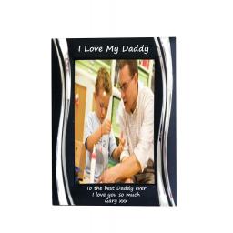 I Love My Daddy Black Metal 5 x 7 Frame - Personalise this frame - Free Engraving
