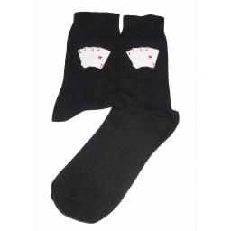 4 Aces Playing Cards Socks Great Novelty Gift Socks Luxury Cotton Novelty Socks Adult size UK 6-12 Euro 39-49