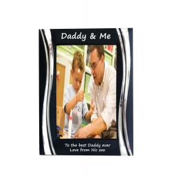 Daddy & Me Black Metal 5 x 7 Frame - Personalise this frame - Free Engraving