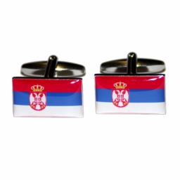 Serbia Flag Cufflinks (BOCF15)