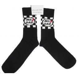 Chequered Flag No 1 Dad Socks, Great Novelty Gift Adult size UK 6-12 Ideal for a Christmas, birthday or anytime gift