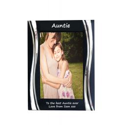 Auntie Black Metal 5 x 7 Frame - Personalise this frame - Free Engraving