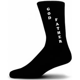 Vertical Design God Father Black Wedding Socks Adult size UK 6-12 Euro 39-49