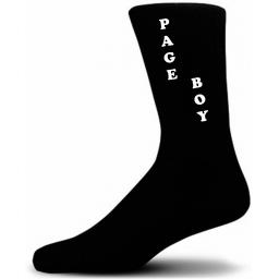 Vertical Design Page Boy Black Wedding Socks Adult size UK 6-12 Euro 39-49