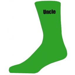 Green Wedding Socks with Black Uncle Title Adult size UK 6-12 Euro 39-49