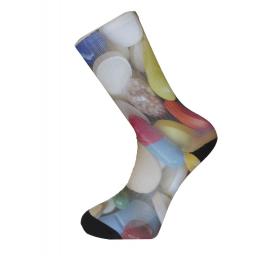 Pills and Tablets Design Novelty Socks - Great Novelty Socks Mens, Ladies Socks (Adult Size 6-12)