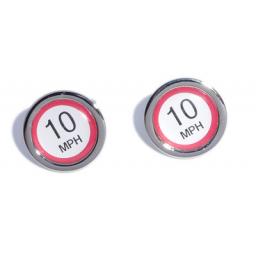 10 MPH Speed Sign cufflinks