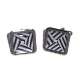 Black & White Squares Illusion cufflinks
