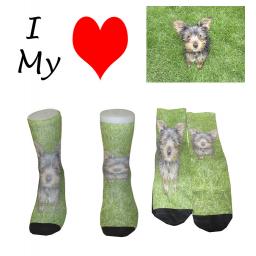 I Love My Dog Novelty Socks - Great Novelty Socks Mens, Ladies Socks Pug, Labrador, (Adult Size 6-12)