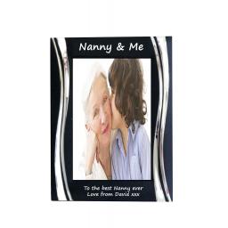 Nanny & Me Black Metal 4 x 6 Frame - Personalise this frame - Free Engraving
