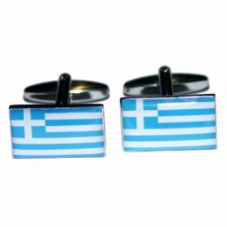 Greece Flag Cufflinks (BOCF8)