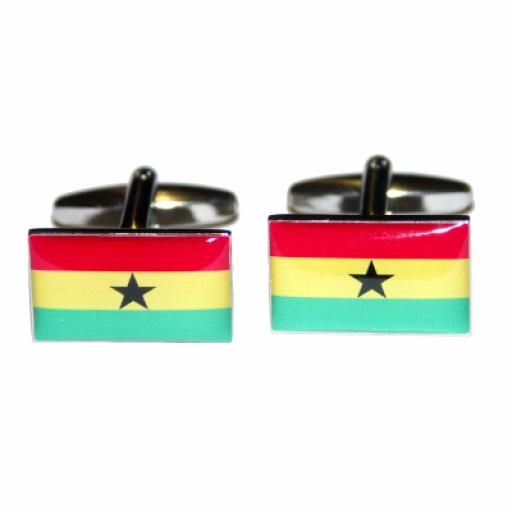 Ghana Flag Cufflinks (BOCF16)