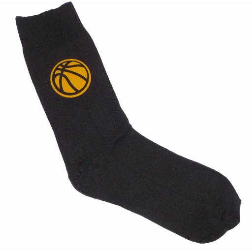 Basket Ball Socks - Perfect for the Sportsman, Great Novelty Gift Socks Luxury Cotton Novelty Socks Adult size UK 6-12 Euro 39-49