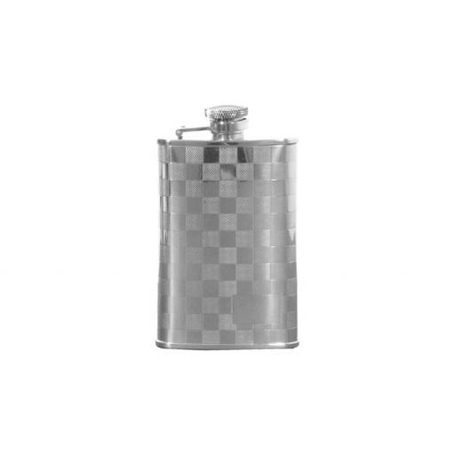 Hip Flask, 3 5oz Stainless Steel, Chequered Design With Engraving Space All our cufflinks come presented in a gift box