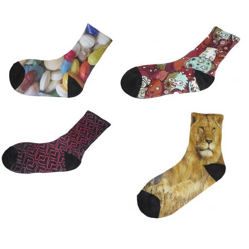 Personalise Your Socks with Any Design - Great Novelty Socks Mens, Ladies Socks (Adult 6-12)