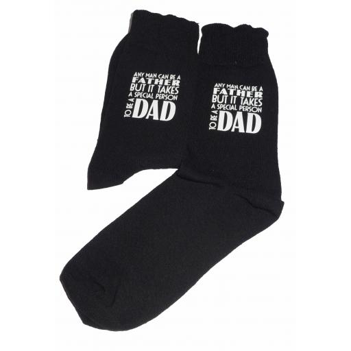 Any Man Can Be a Father Socks, Great Novelty Gift Socks Luxury Cotton Novelty Socks Adult size UK 6-12 Euro 39-49