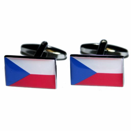 Czech Republic Flag Cufflinks (BOCF40)
