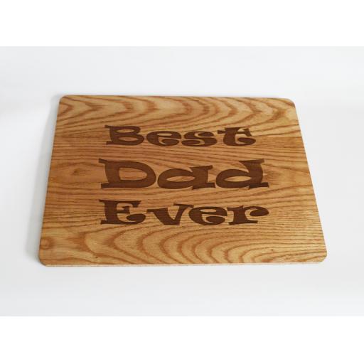 Best Dad Ever Wooden Engraved Place Mat