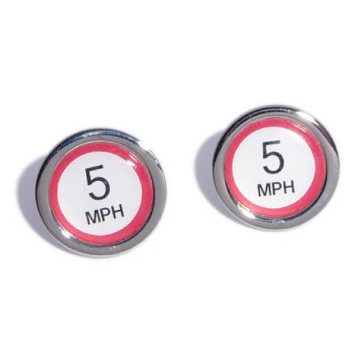 5 MPH Speed Sign cufflinks