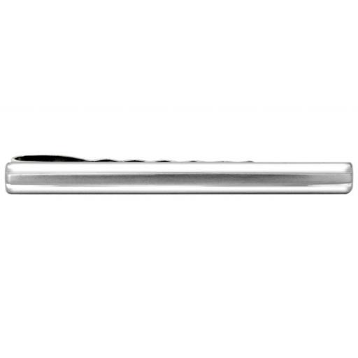 Brushed Centre Line Tie Slide - rhodium plate A Great High Quality Product