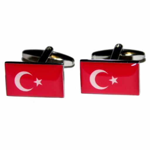 Turkey Flag Cufflinks (BOCF47)