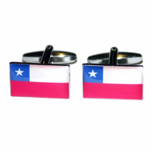 Chile Flag Cufflinks (BOCF32)