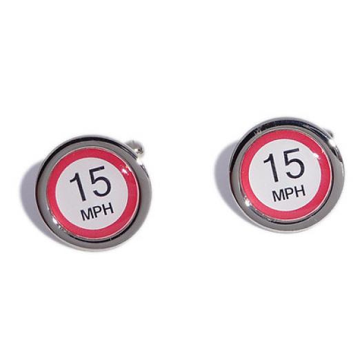 15 MPH Speed Sign cufflinks