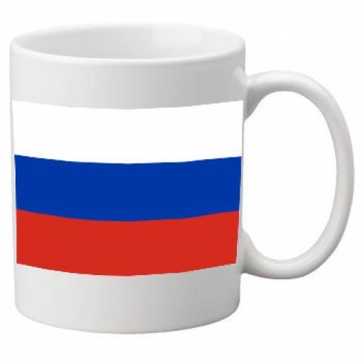 Russia Flag Ceramic Mug 11oz Mug, Great Novelty Mug