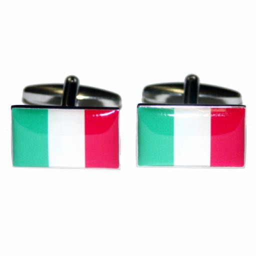 Italy Flag Cufflinks (BOCF21)