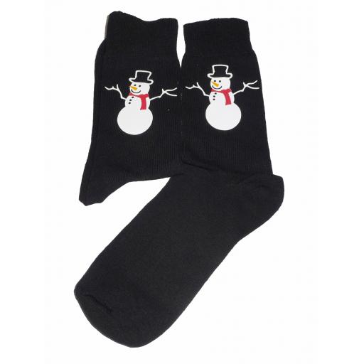 Cute Snowman Socks - Perfect for Christmas or Secret Santa, Great Novelty Gift Socks Luxury Cotton Novelty Socks Adult size UK 6-12 Euro 39-49
