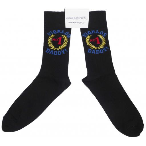 Worlds No 1 Daddy Socks, Great Novelty Gift Adult size UK 6-12 Ideal for a Christmas, birthday or anytime gift