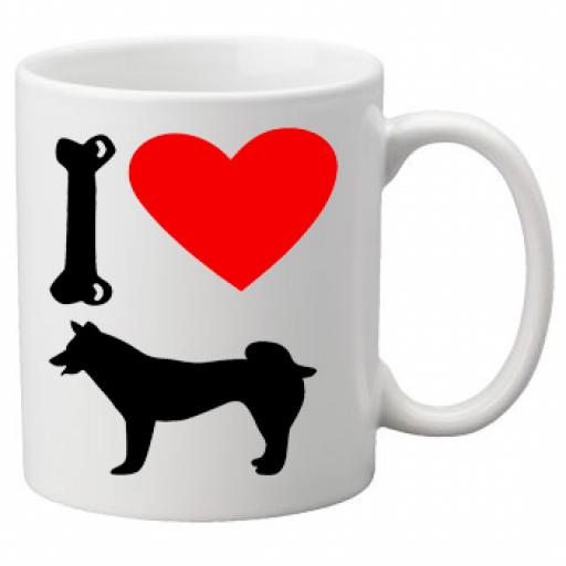 I Love Husky Dogs on a Quality Mug, Birthday or Christmas Gift Great Novelty 11oz Mug
