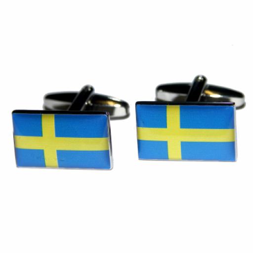 Sweden Flag Cufflinks (BOCF46)