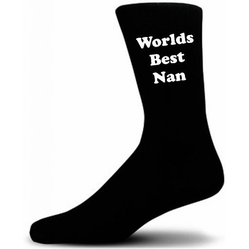 Worlds Best Nan Black Novelty Socks A Great Gift For Mothers Day