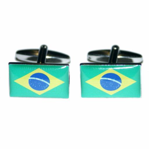 Brazil Flag Cufflinks (BOCF25)