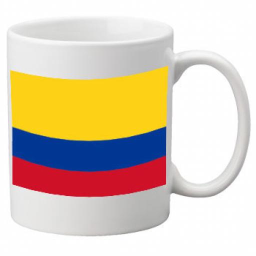 Columbia Flag Ceramic Mug 11oz Mug, Great Novelty Mug