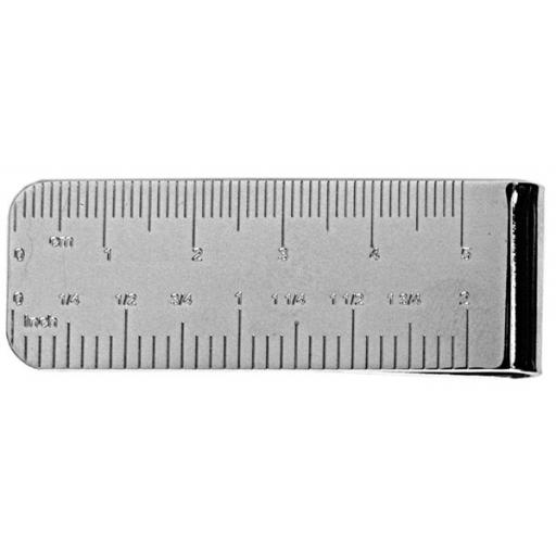 Money Clip Measure rule - Rhodium plate A Great High Quality Product
