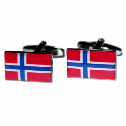 Norway Flag Cufflinks (BOCF42)