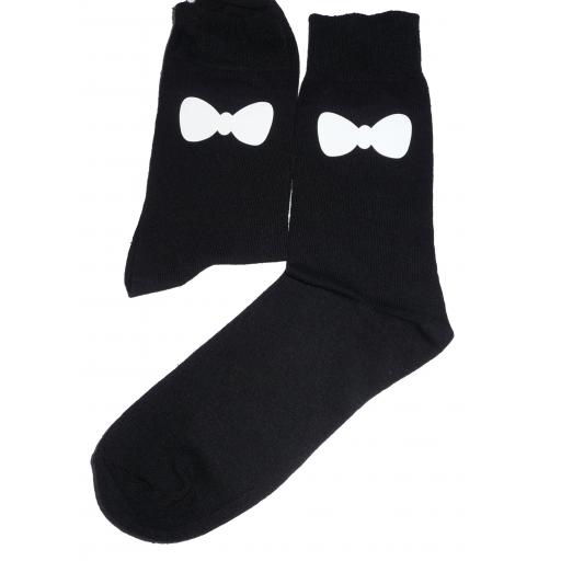 Bow Tie Design Socks Great Novelty Gift Socks Luxury Cotton Novelty Socks Adult size UK 6-12 Euro 39-49